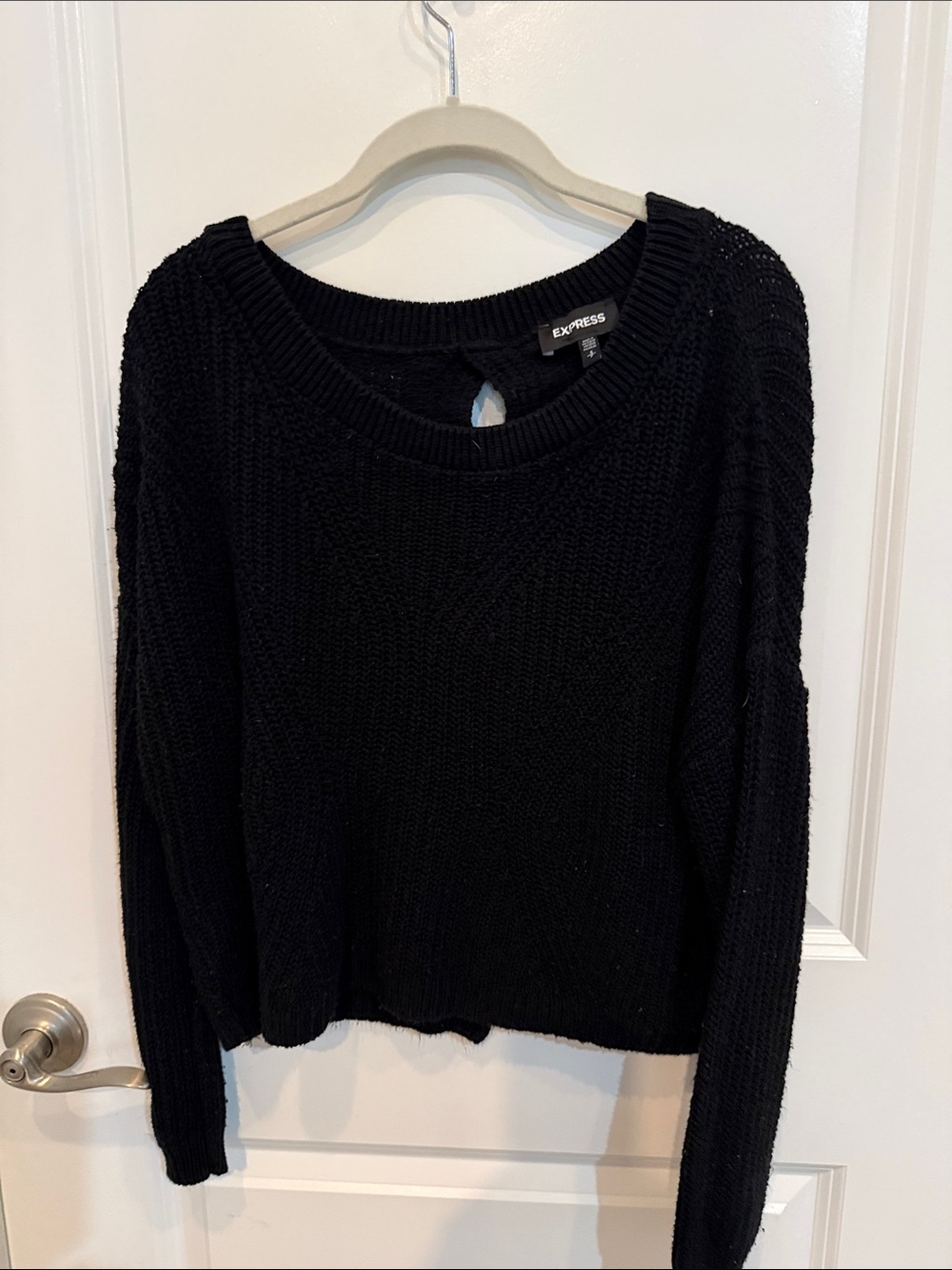 Express Black Crewneck Knit Sweater